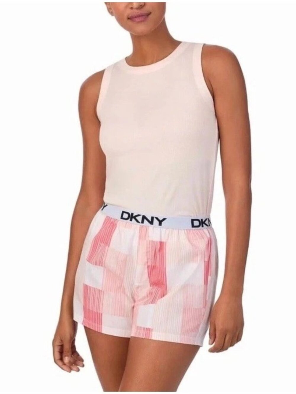 NWT DKNY Women's XL Lounge Pink & Orange Tank & Short Set Q0321